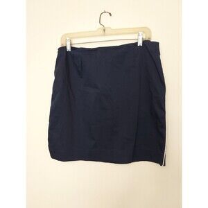 Lauren Ralph Lauren Women's Skirt Blue with White Side Stripes 19" Long Size 12